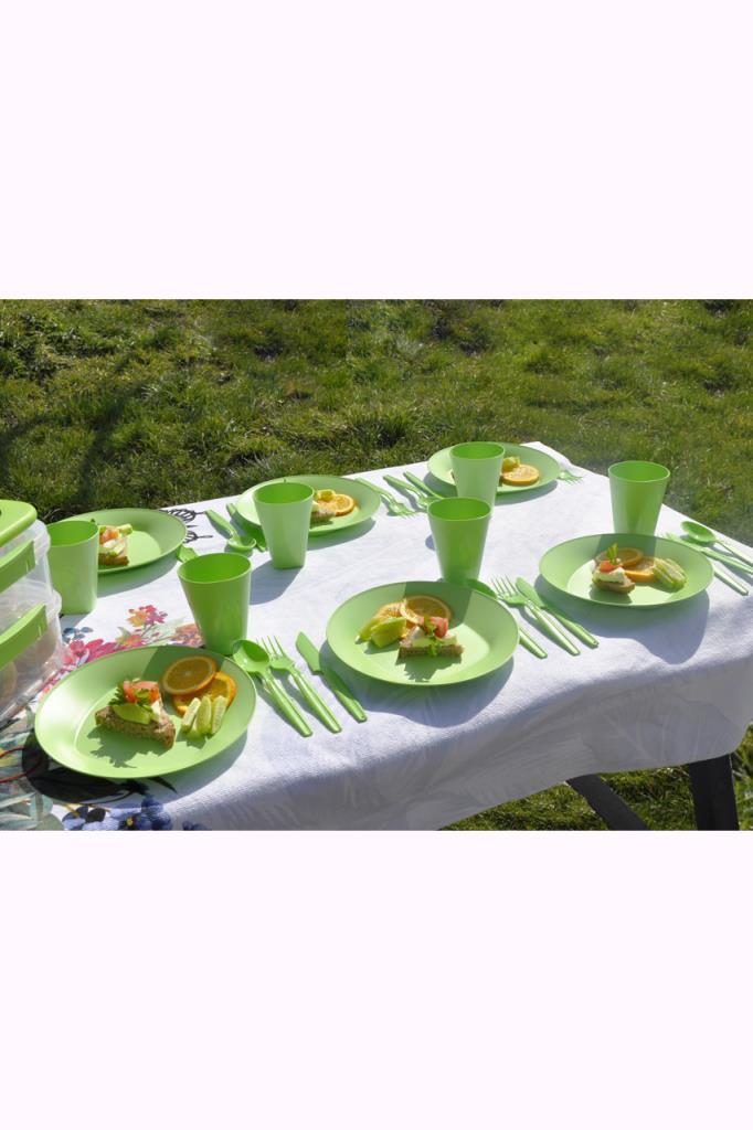 Yeşil, Katlı Piknik Seti - Resim 4