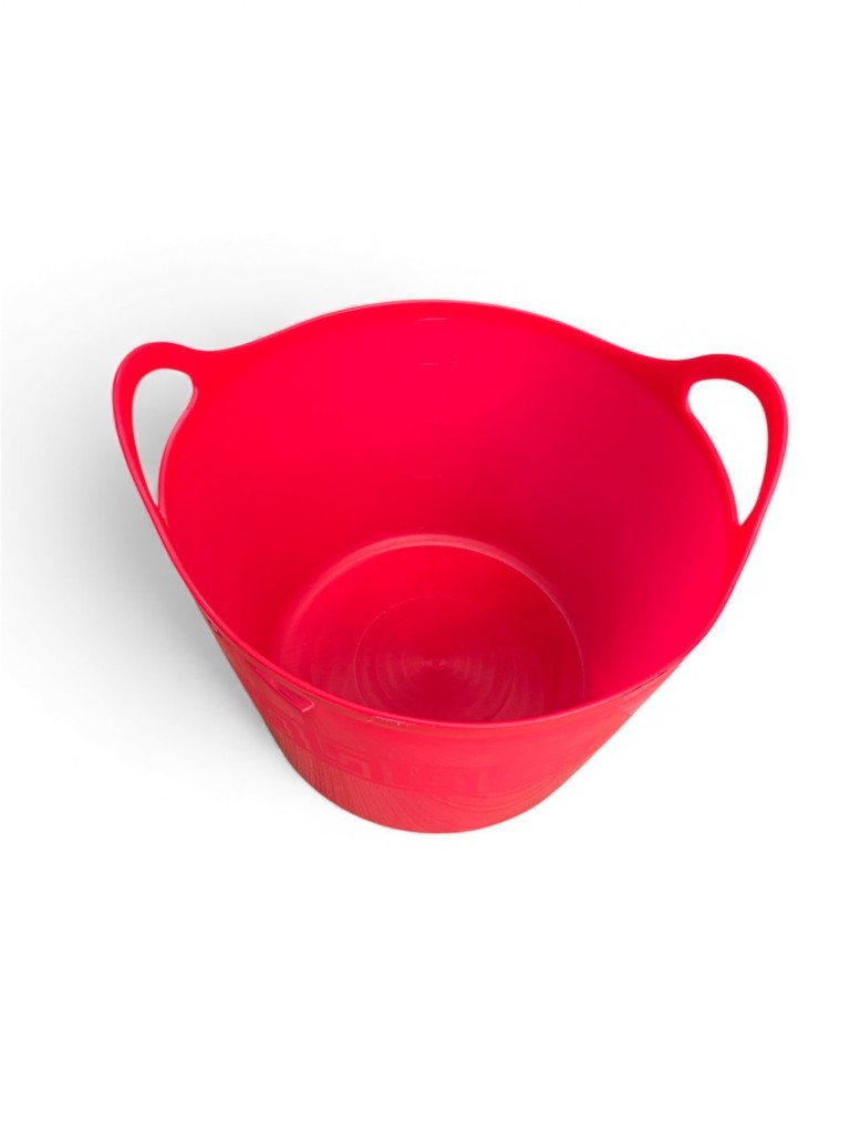 Sepeti  Pembe, Esnek Plastik Kova – 20 Litre, Temizli Kovası, Esneyebilen Oyuncak ve Çamaşır Sepeti - Resim 4