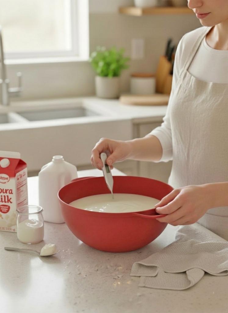 KIRMIZI, Hamur Mayalama ve Yoğurt Saklama Kabı 8,5 Litre - Resim 4