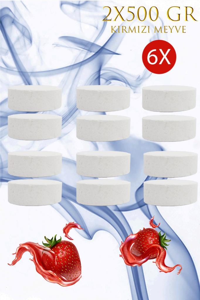 6 Adet 2x500GR - KIRMIZI MEYVELER - Nem Alıcı Rutubet Giderici Yedek Tablet - Resim 1