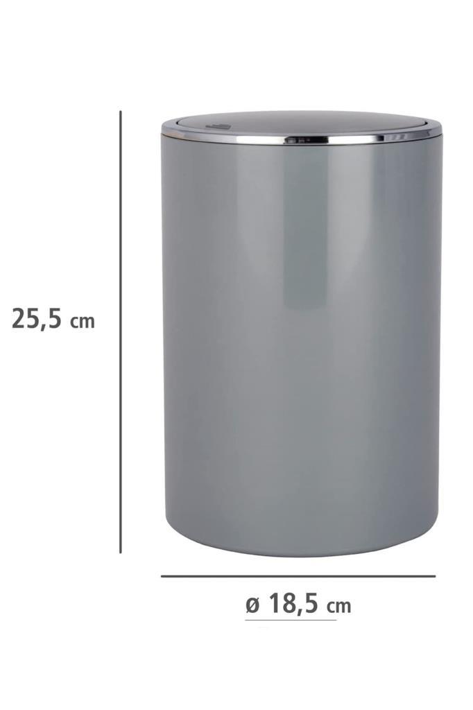 Gri, Çöp Kovası 5 Litre - İnca Model - Resim 3