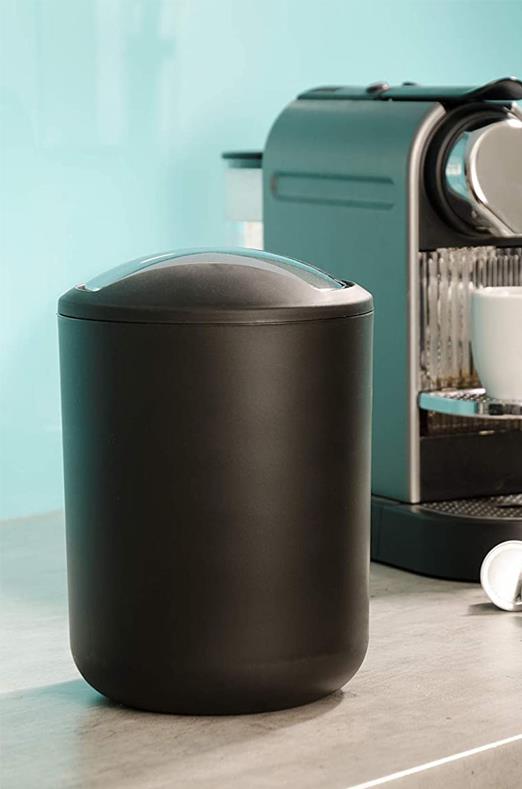 Siyah, Çöp Kovası 2 Litre - Brasil Model - Resim 3