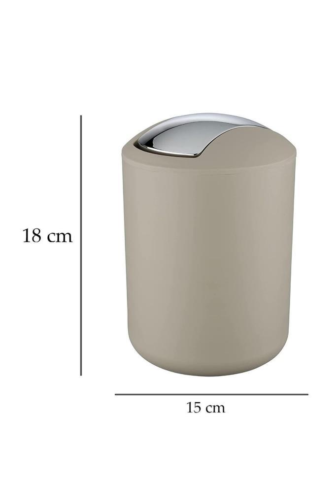 2'li Bej, Çöp Kovası 6,4 Litre ve 2 Litre - Brasil Model - Resim 1
