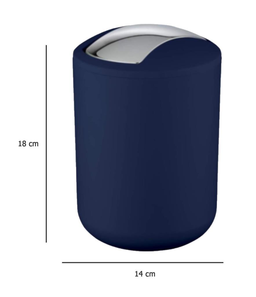 2'li Lacivert, Çöp Kovası 6,4 Litre ve 2 Litre - Brasil Model - Resim 2