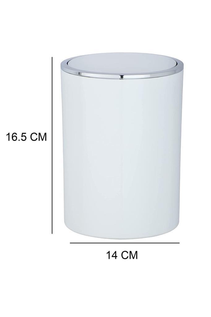 2'li Beyaz, Çöp Kovası 5 Litre Ve 2 Litre - İnca Model - Resim 1